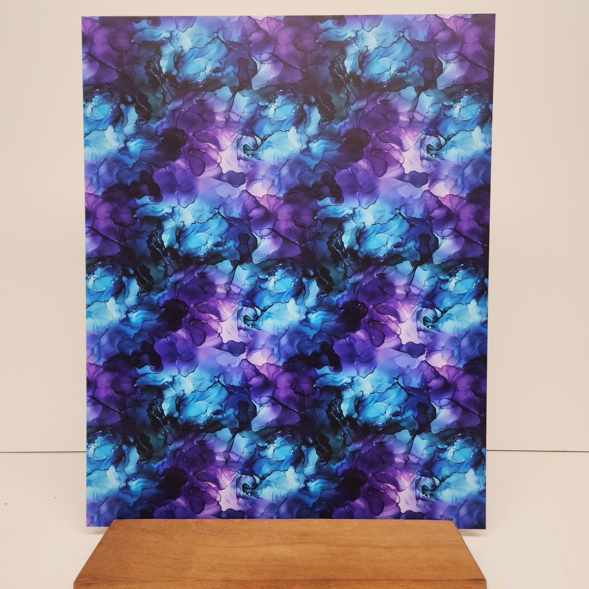 PatternPly® 19x24" Teal and Purple Ink Original Scale sheet showing the pattern
