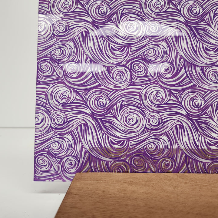 PatternPly® Scattered Purple and White Swirls