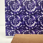 PatternPly® Full Coverage Purple and White Tie Dye sheet showing the pattern