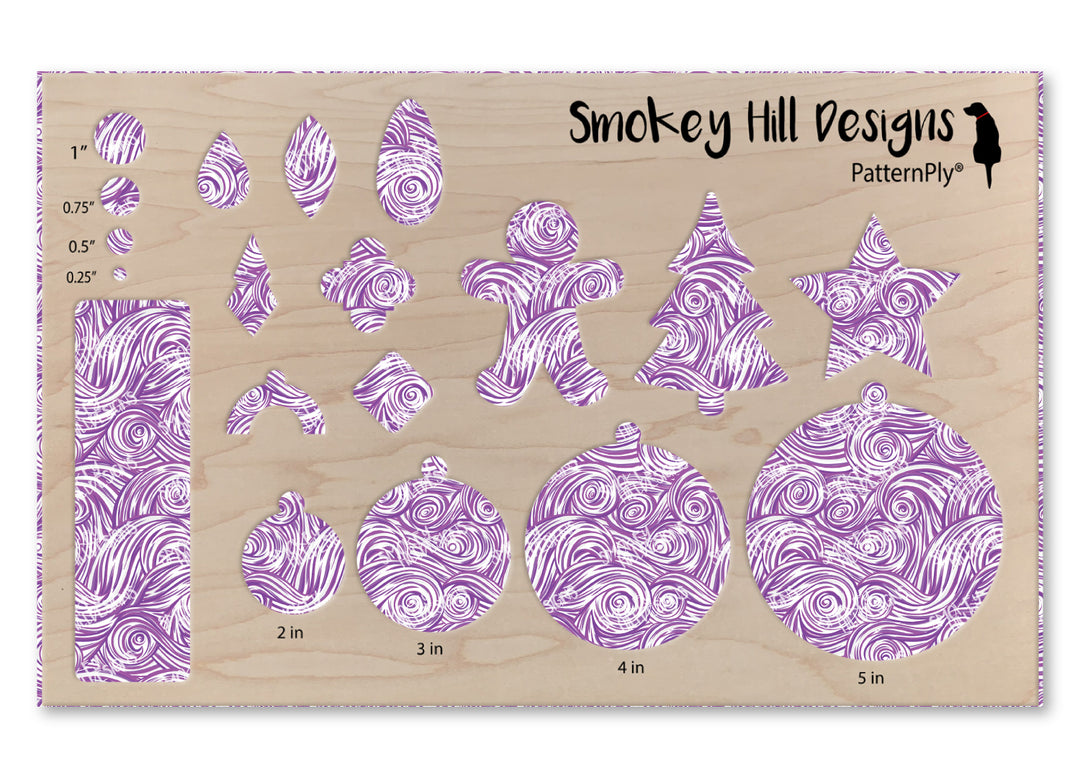 PatternPly® Scattered Purple and White Swirls