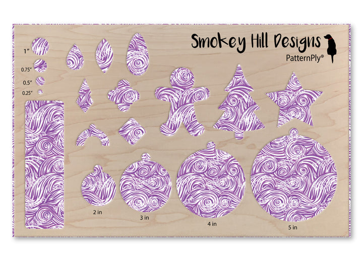 PatternPly® Scattered Purple and White Swirls
