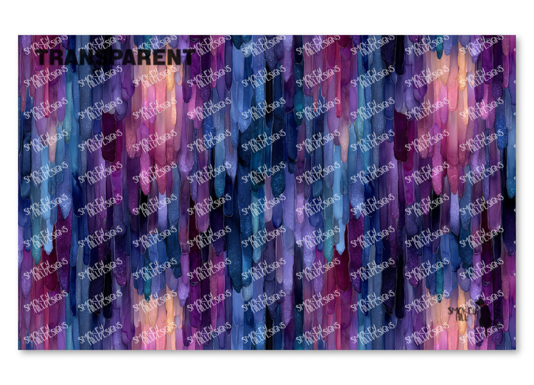 PatternPly® Transparent Purple Drips Large
