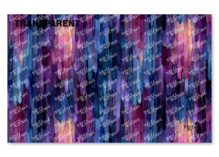PatternPly® Transparent Purple Drips Large
