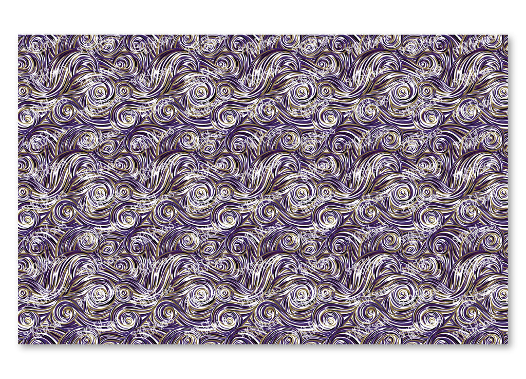 PatternPly® Scattered Purple, Gold, and Black Swirls product photo 2