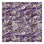 PatternPly® Transparent Purple, Gold, and Black Swirls sheet showing the pattern