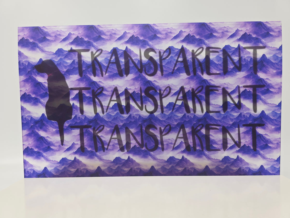 PatternPly® Transparent Purple Mountains Majesty sheet showing the pattern