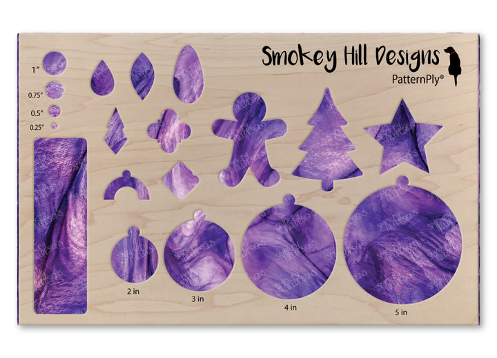 PatternPly® Full Coverage Realistic Purple Stained Glass