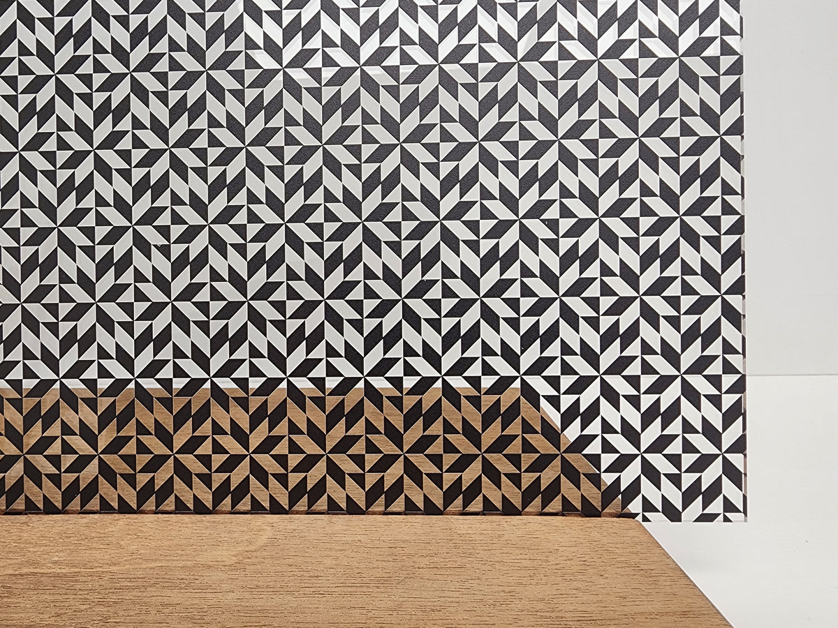 PatternPly® Scattered Quilt BLACK sheet showing the pattern