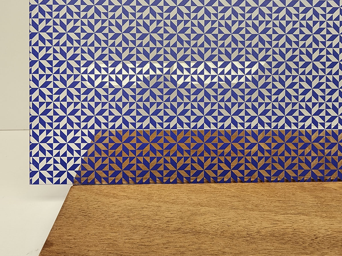 PatternPly® Scattered Quilt BLUE sheet showing the pattern