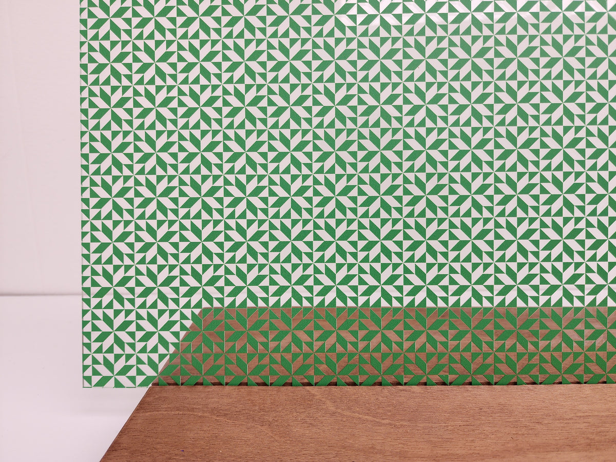 PatternPly® Scattered Quilt GREEN sheet showing the pattern