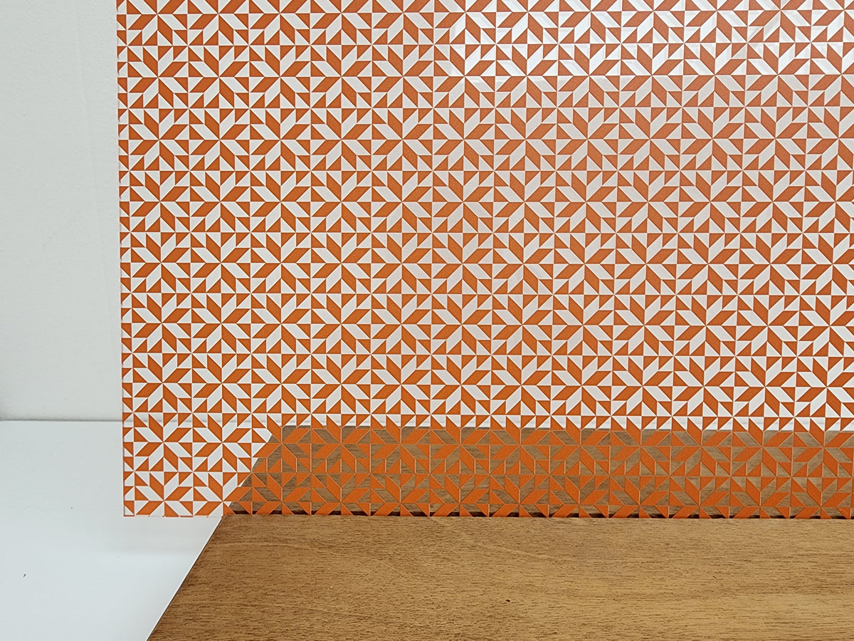 PatternPly® Scattered Quilt ORANGE sheet showing the pattern
