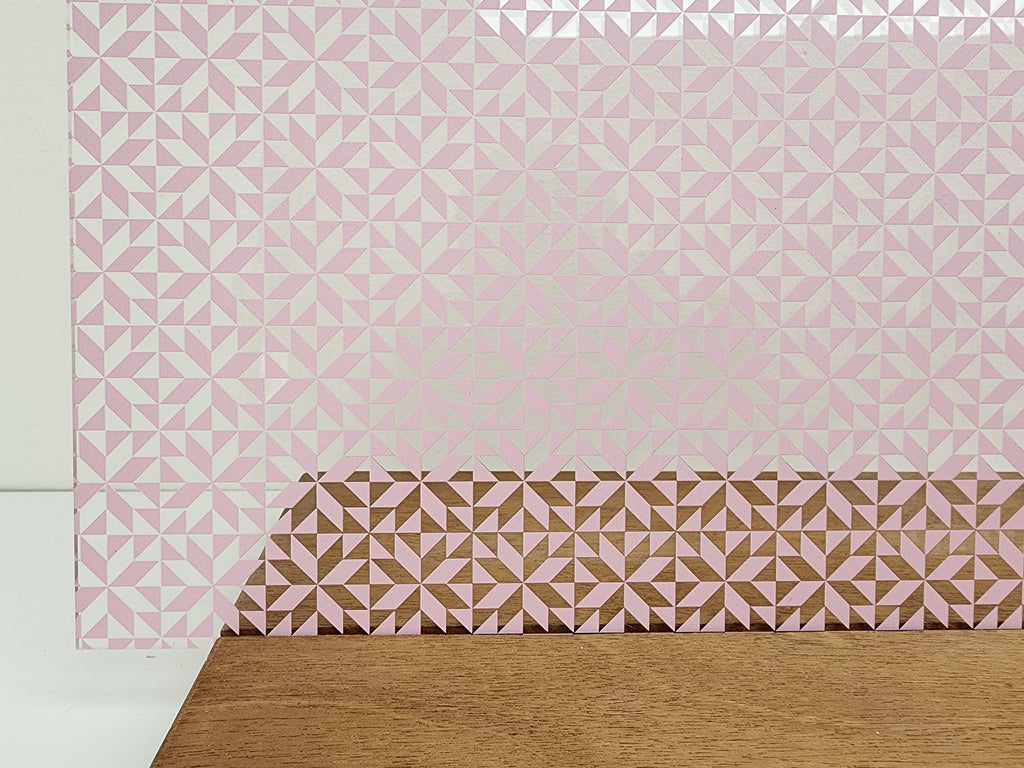 PatternPly® Scattered Quilt LIGHT PINK sheet showing the pattern