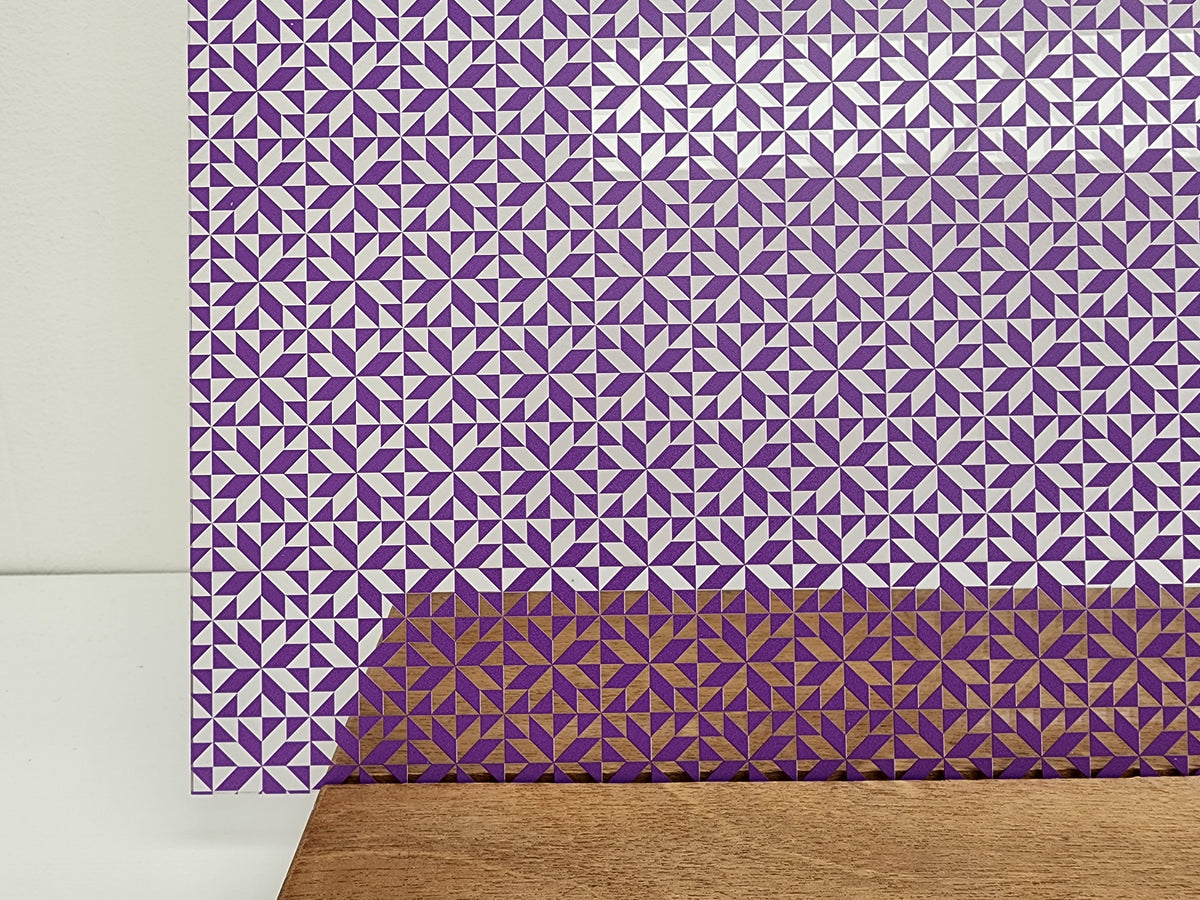 PatternPly® Scattered Quilt PURPLE sheet showing the pattern