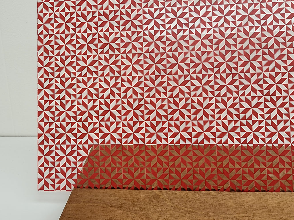 PatternPly® Scattered Quilt RED sheet showing the pattern