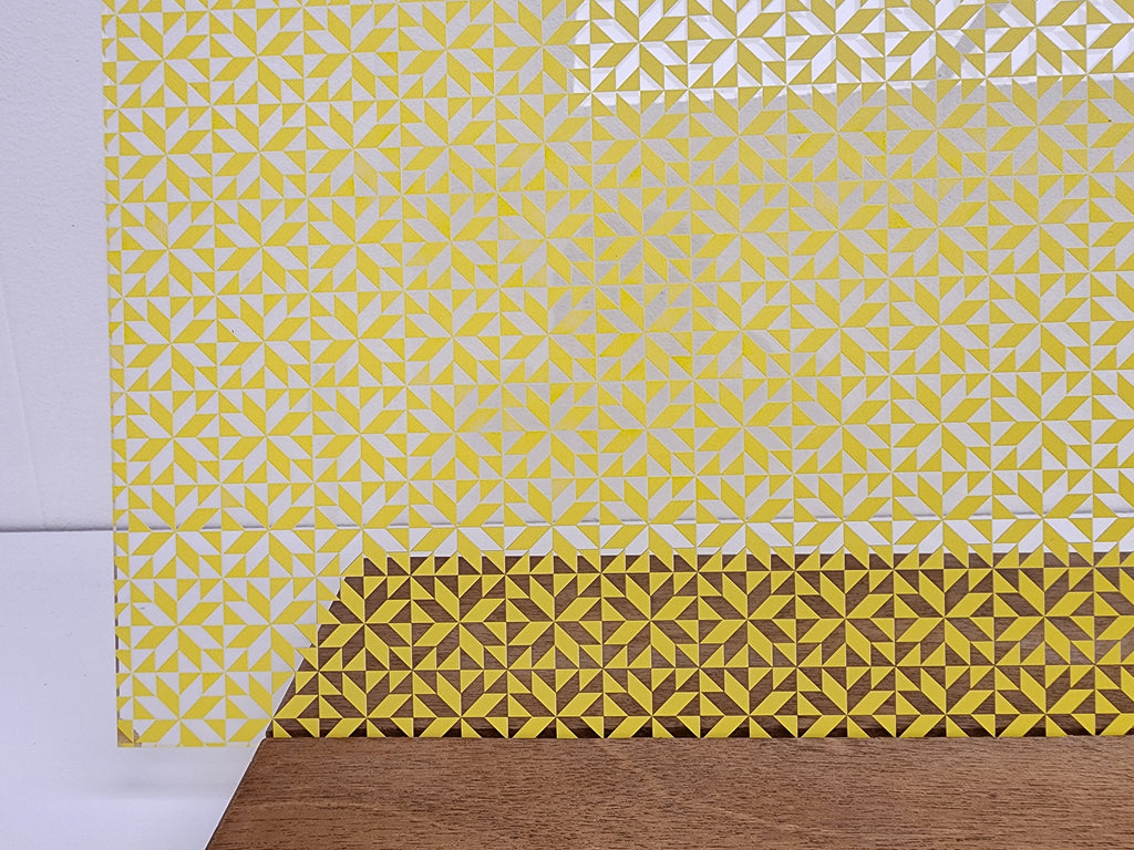 PatternPly® Scattered Quilt YELLOW sheet showing the pattern