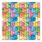 PatternPly® Full Coverage Rainbow Cats Large VERTICAL sheet showing the pattern