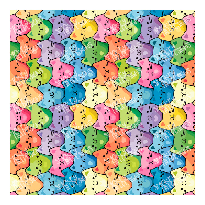 PatternPly® Full Coverage Rainbow Cats Large VERTICAL