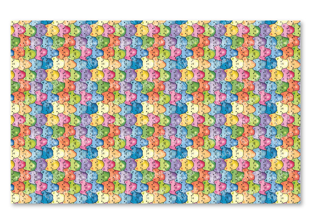 PatternPly® Full Coverage Rainbow Cats Large VERTICAL