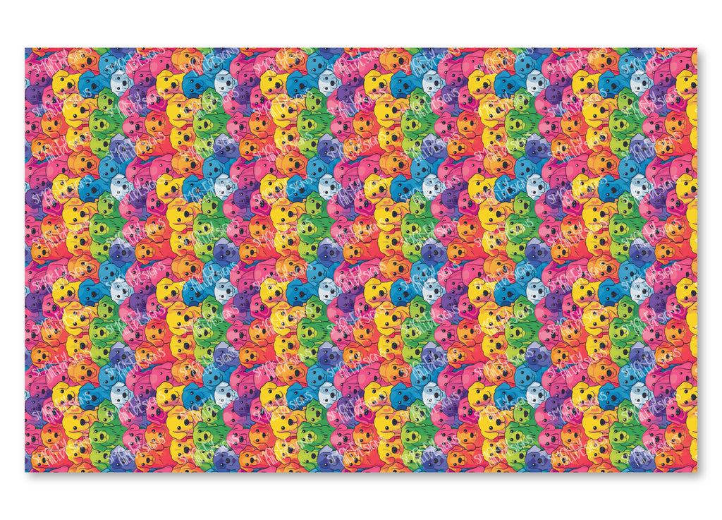 PatternPly® Full Coverage Rainbow Dogs Large VERTICAL product photo 2