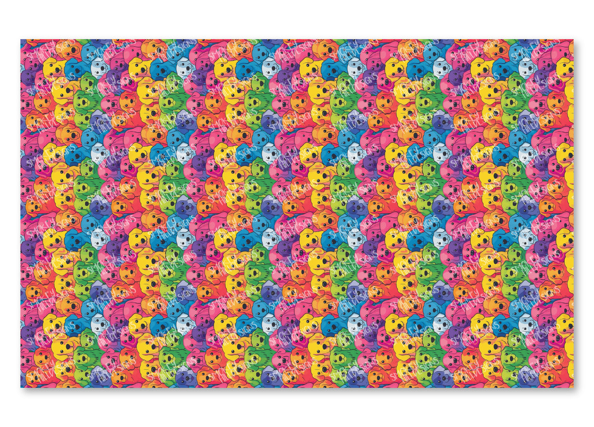 PatternPly® Full Coverage Rainbow Dogs Large VERTICAL product photo 2
