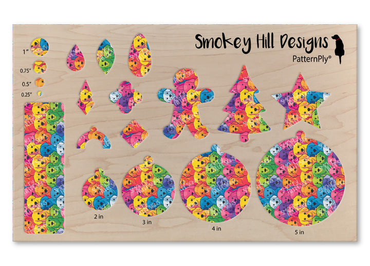 PatternPly® Full Coverage Rainbow Dogs Large VERTICAL