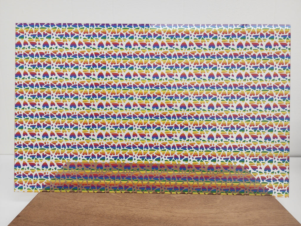 PatternPly® Scattered Rainbow Striped Hearts product photo 2