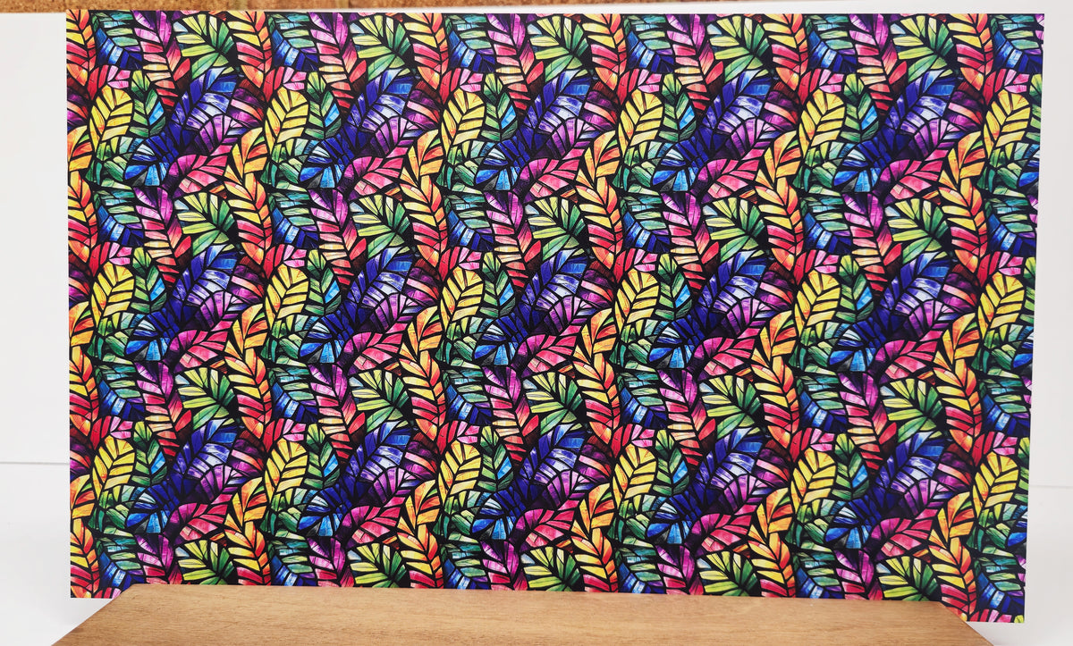 PatternPly® Full Coverage Rainbow Stained Glass Green Palms product photo 2