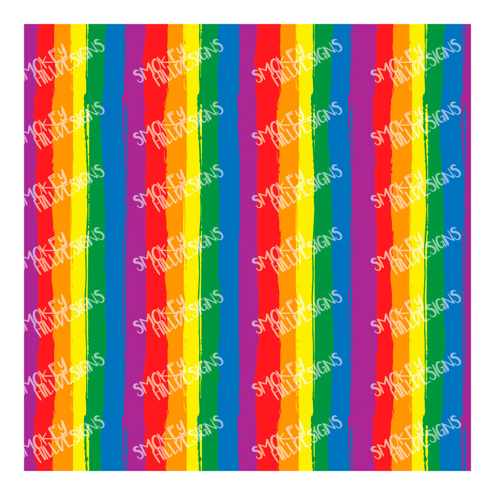 PatternPly® Full Coverage Rainbow Stripes VERTICAL sheet showing the pattern