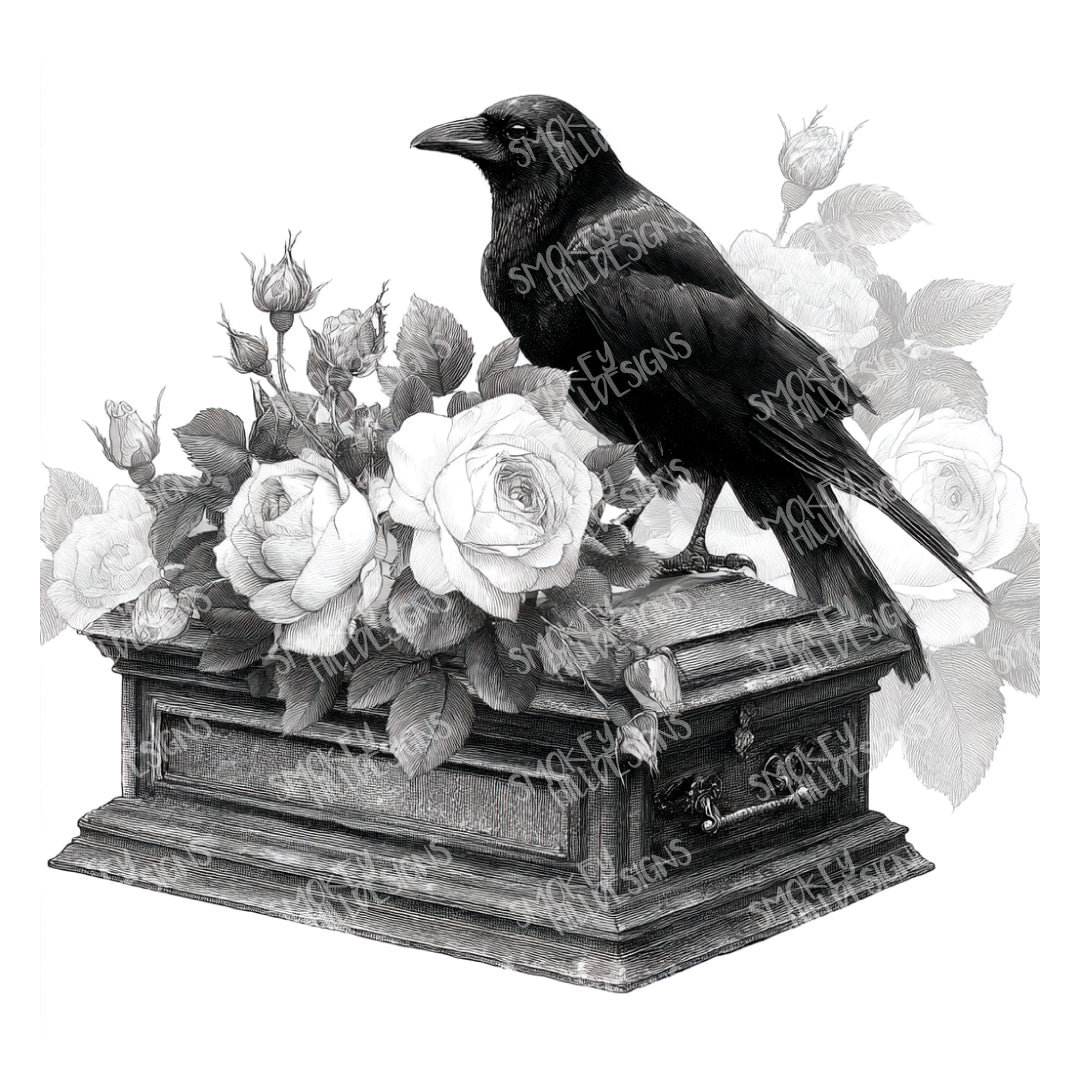 PatternPly® Full Coverage Raven and Roses
