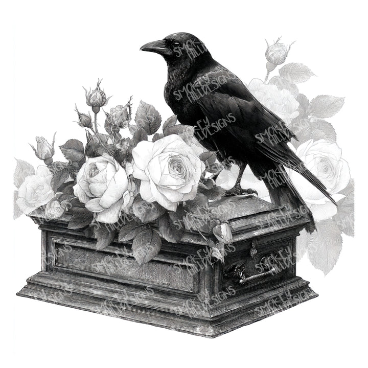 PatternPly® Full Coverage Raven and Roses