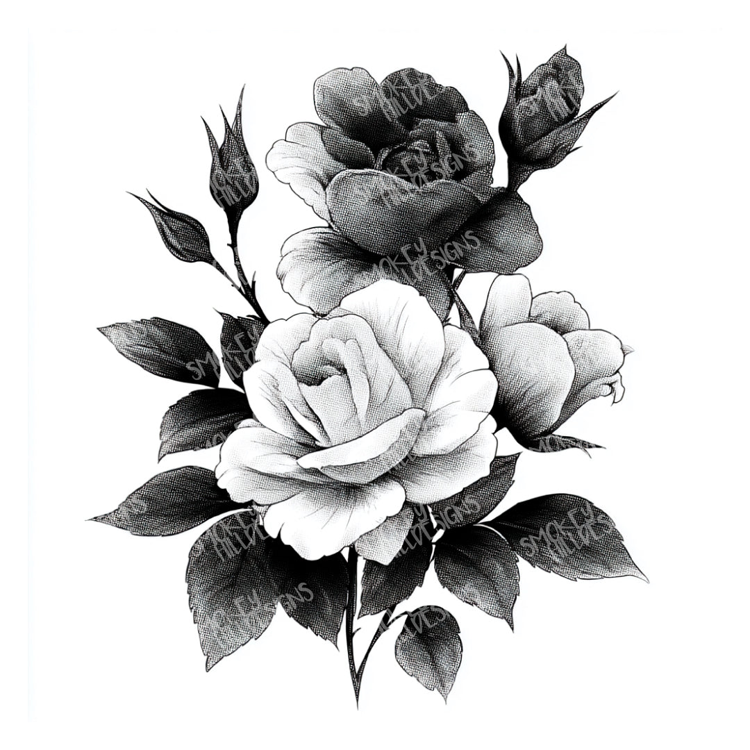 PatternPly® Full Coverage Raven and Roses