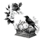 PatternPly® Full Coverage Raven and Roses sheet showing the pattern
