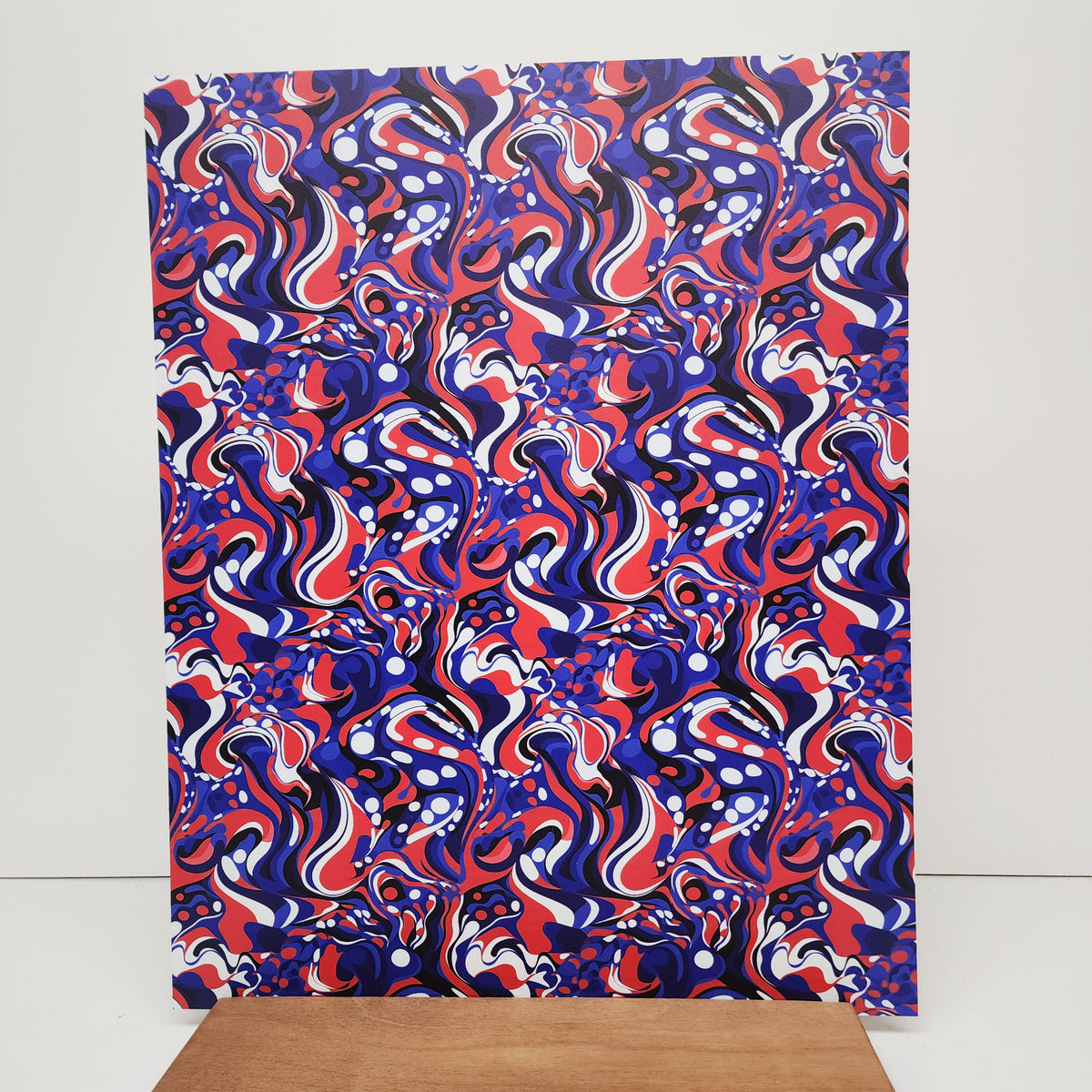 PatternPly® 19x24" Abstract Patriotic Original Scale sheet showing the pattern