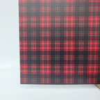 PatternPly® Full Coverage Red and Green Tartan Plaid sheet showing the pattern