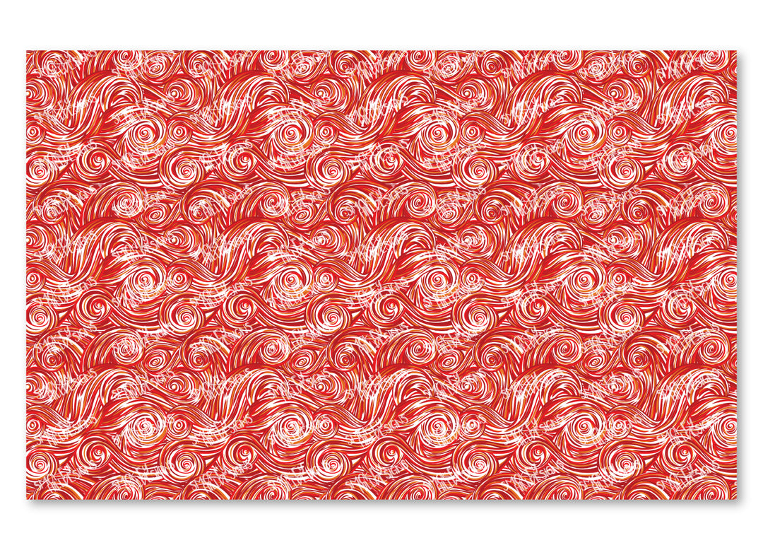 PatternPly® Scattered Red and Orange Swirls