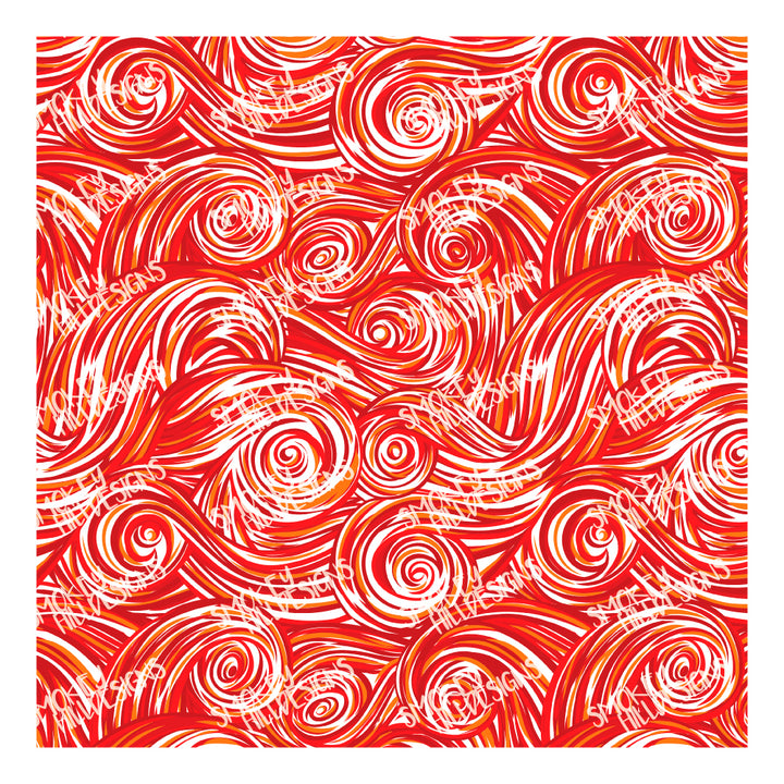 PatternPly® Transparent Red and Orange Swirls