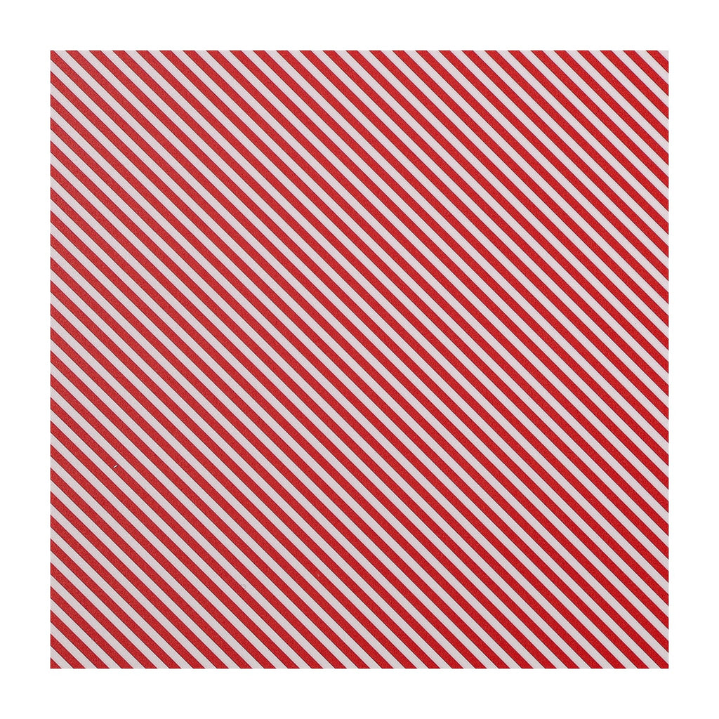 PatternPly® Full Coverage Red and White Diagonal Stripes sheet showing the pattern