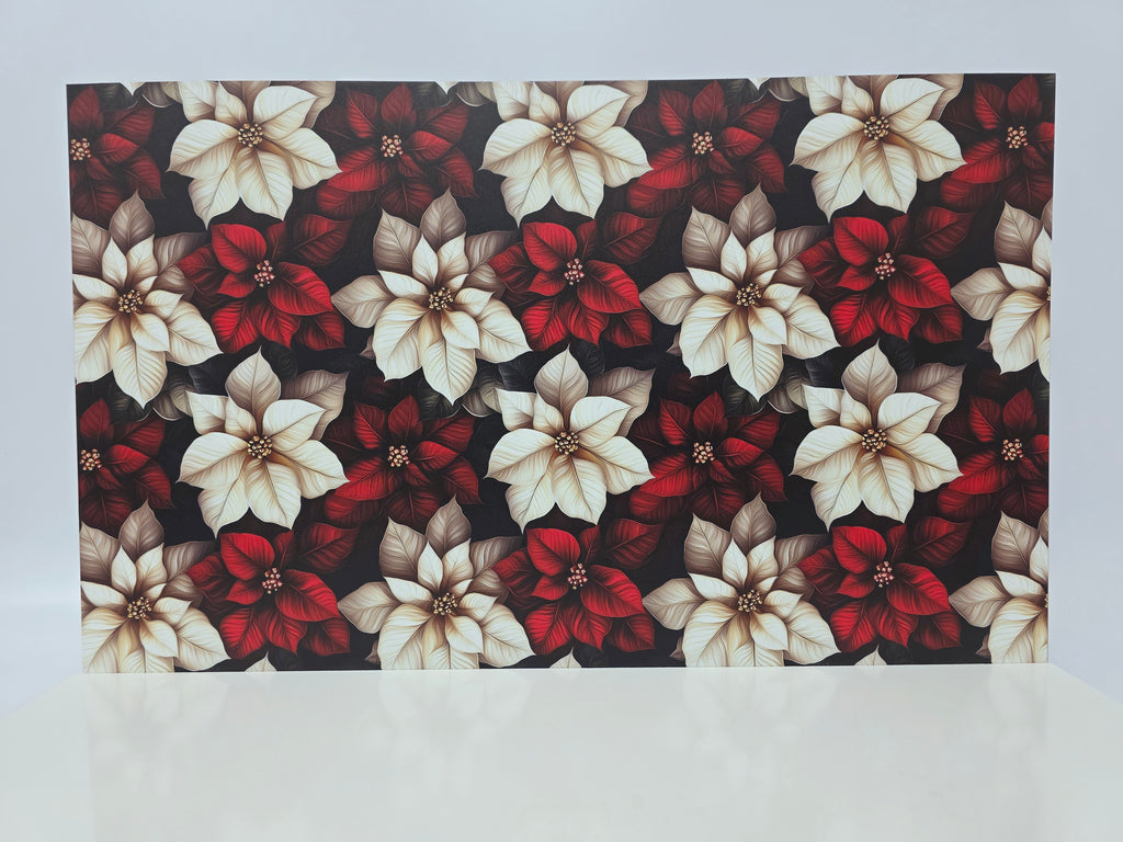 PatternPly® Full Coverage Red and White Poinsettia LARGE product photo 2