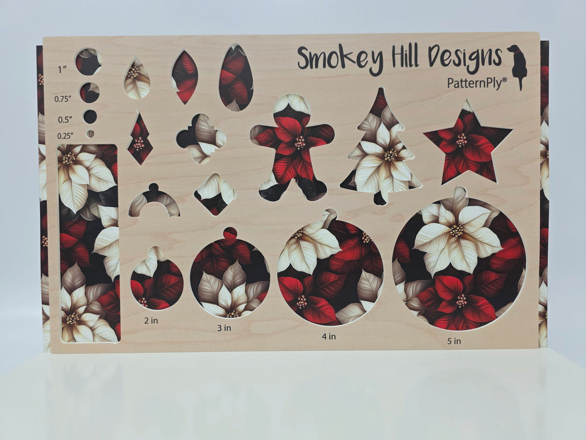 PatternPly® Full Coverage Red and White Poinsettia LARGE product photo 3