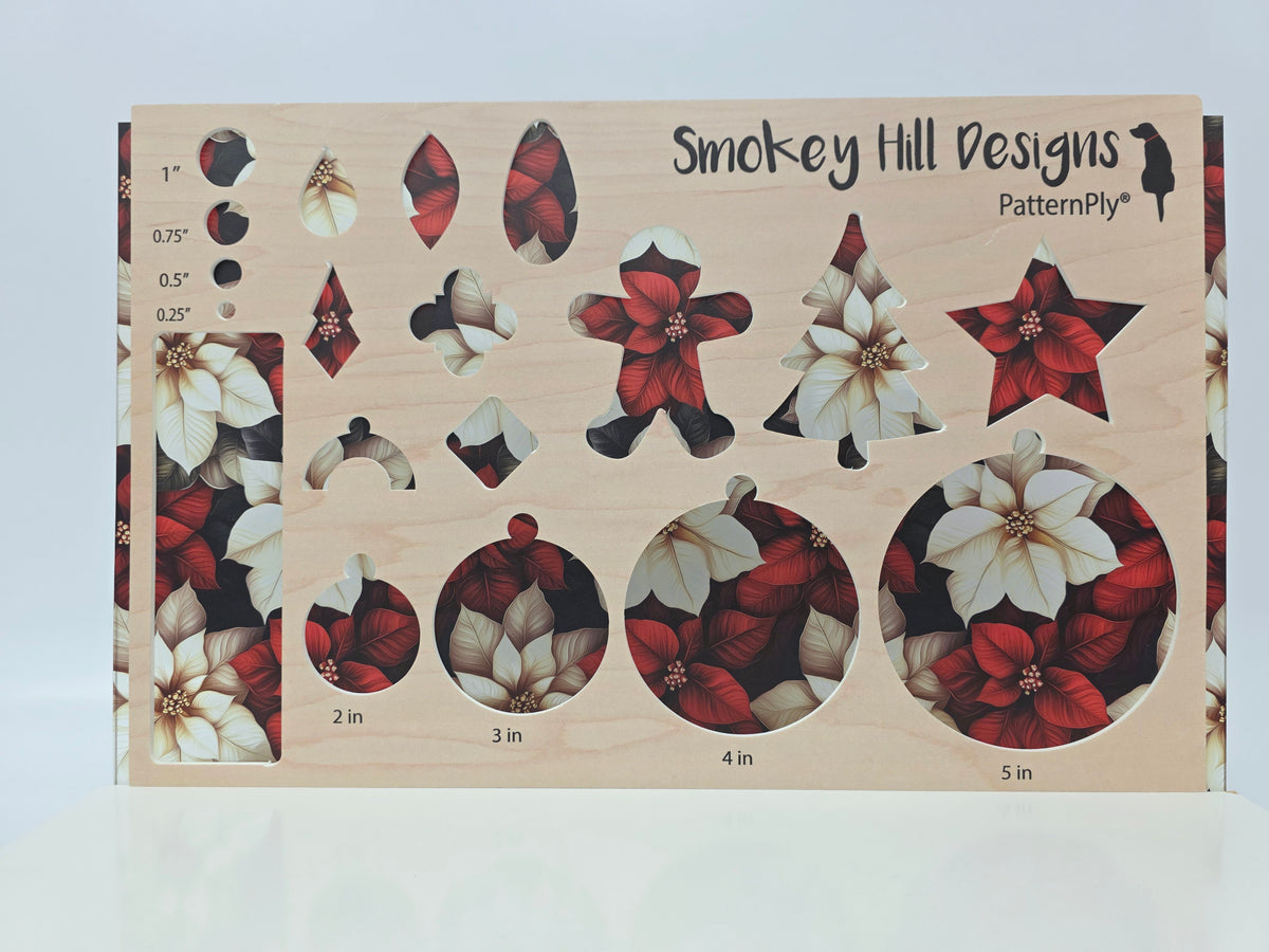 PatternPly® Transparent Red and White Poinsettia LARGE product photo 3