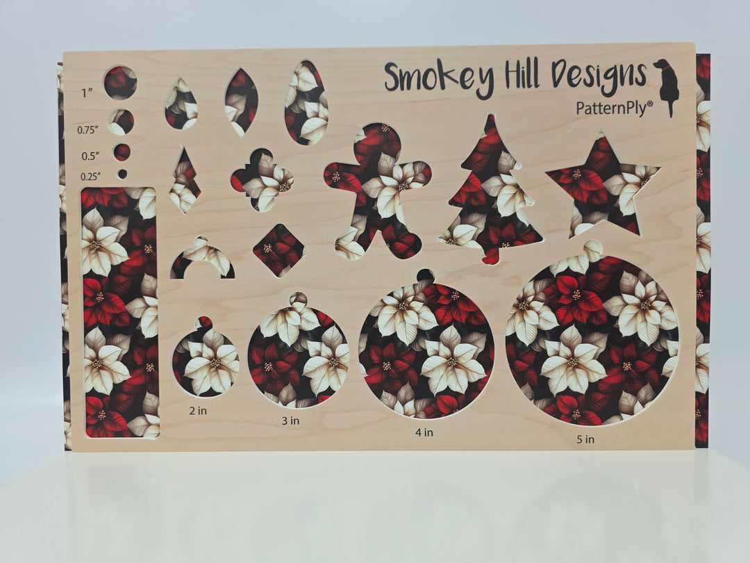 PatternPly® Full Coverage Red and White Poinsettia