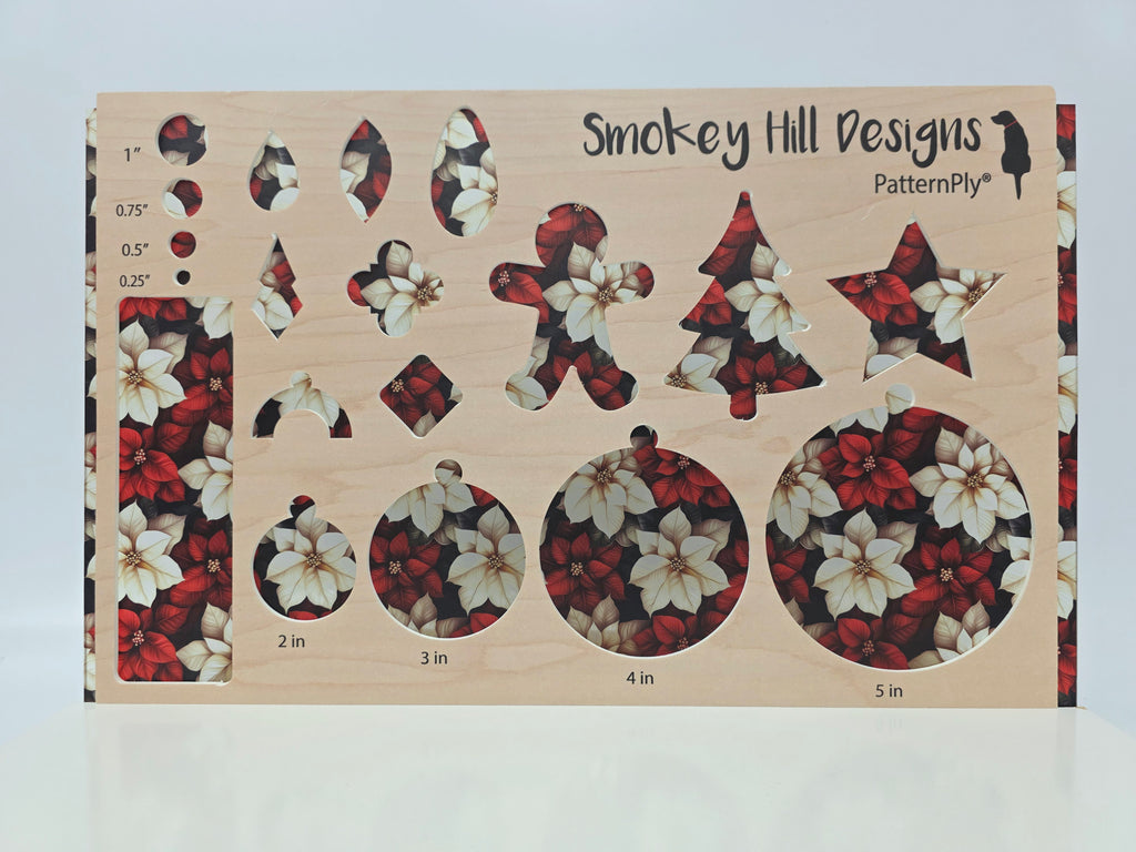 PatternPly® Transparent Red and White Poinsettia product photo 3