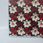 PatternPly® Full Coverage Red and White Poinsettia sheet showing the pattern