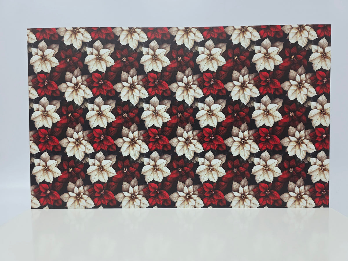 PatternPly® Full Coverage Red and White Poinsettia product photo 2