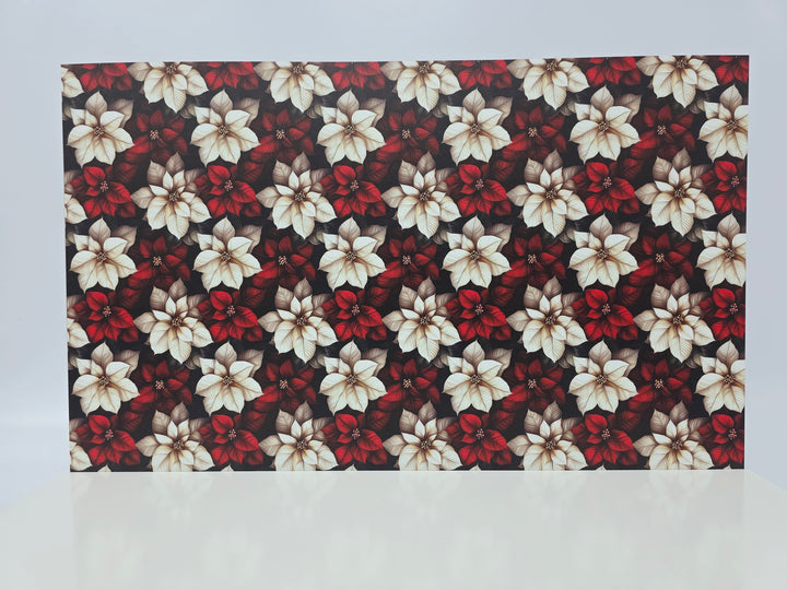 PatternPly® Full Coverage Red and White Poinsettia