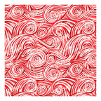 PatternPly® Scattered Red and White Swirls sheet showing the pattern
