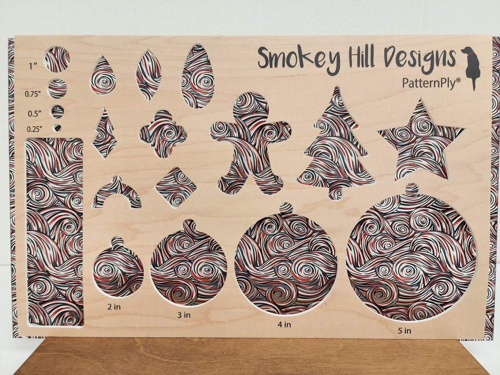 PatternPly® Scattered Red, Black, and White Swirls product photo 2