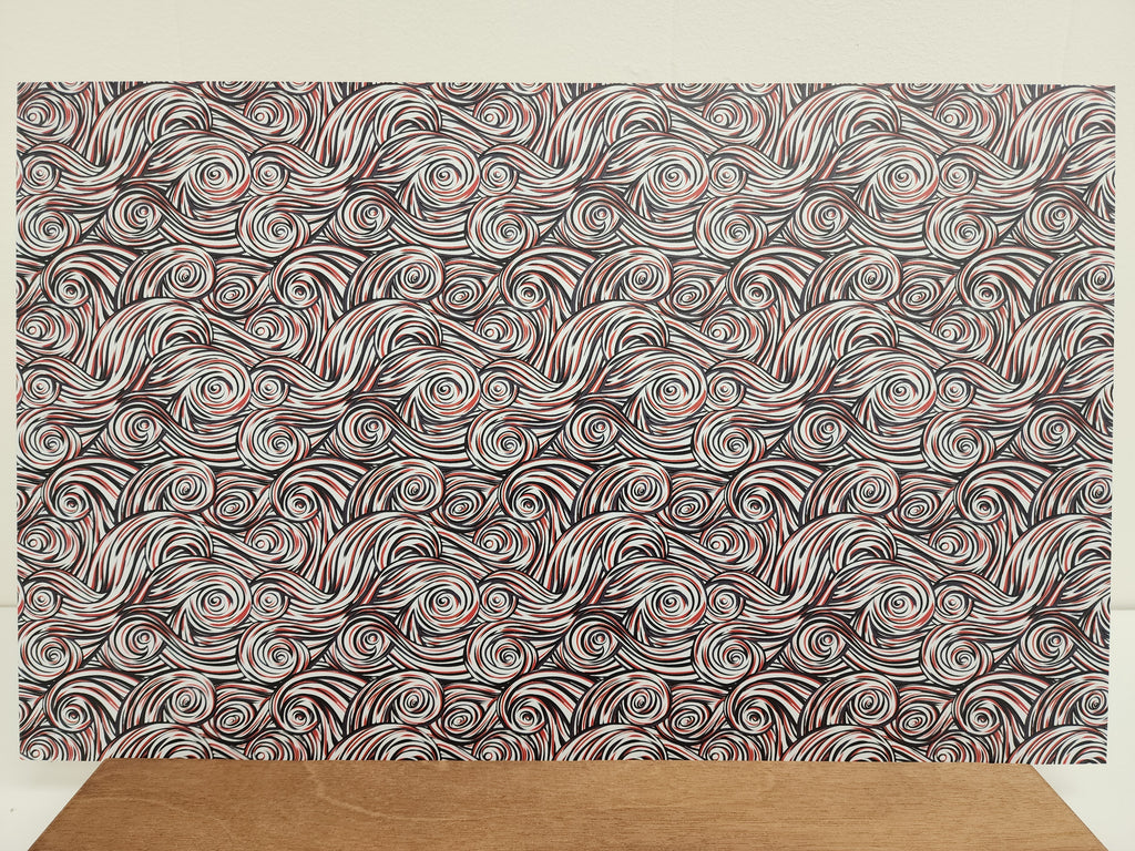 PatternPly® Full Coverage Red, Black, and White Swirls product photo 3