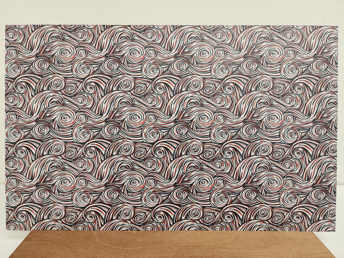 PatternPly® Full Coverage Red, Black, and White Swirls product photo 3