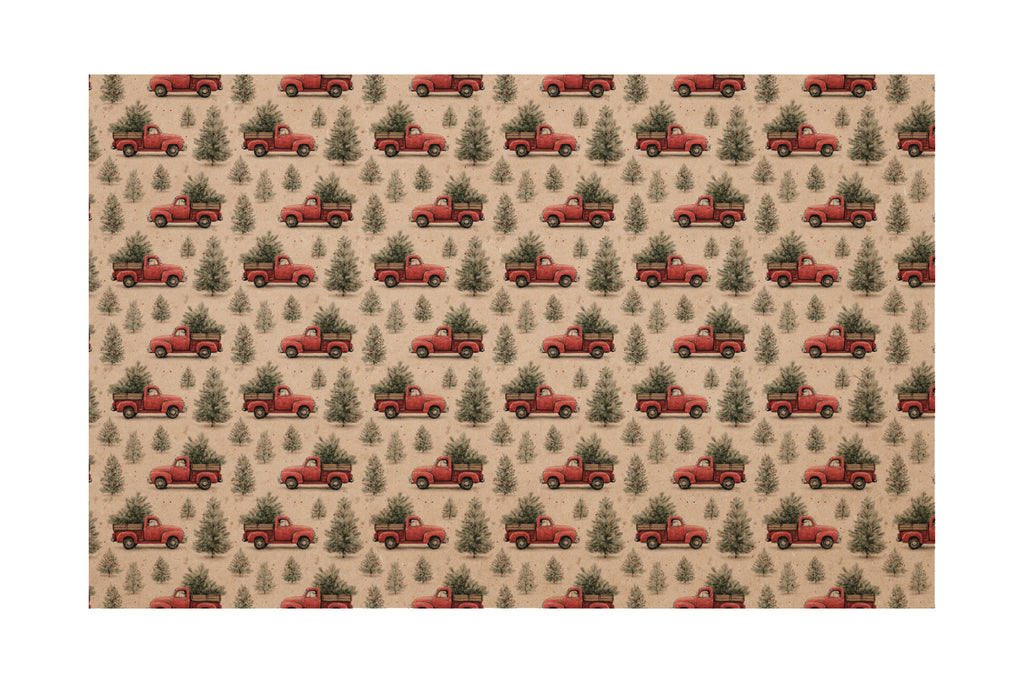 PatternPly® Naturals Red Christmas Trucks product photo 2